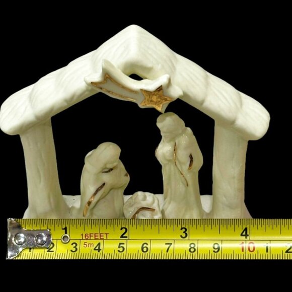 The Holy Family Nativity Scene Porcelain Bisque 4 Inch Christmas Promise w Box - Picture 10 of 10